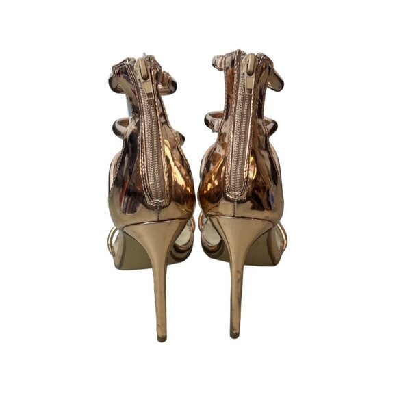 Misguided Women's Rose Gold Strapped Heels Sz 7.5 - NWOB - Picture 5 of 9